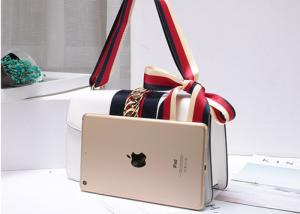 Buy cheap Leather Single Shoulder Bag With Lock Buckle , Slanting Bow Tie Striped Satin Ribbon Bag product