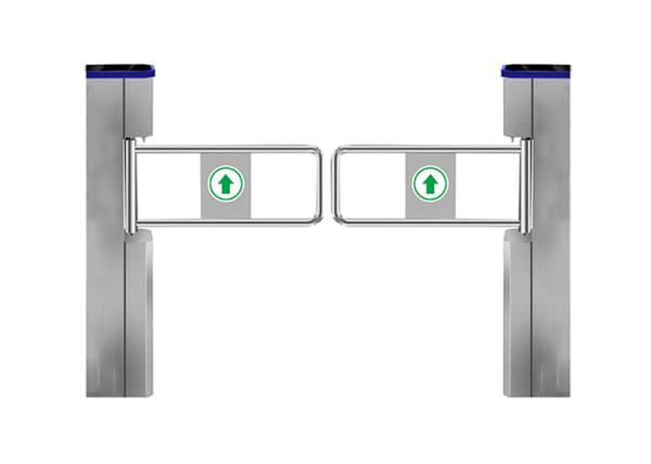 SUS304 DC24V Swing Barrier Turnstile RS232 With LED Indicator