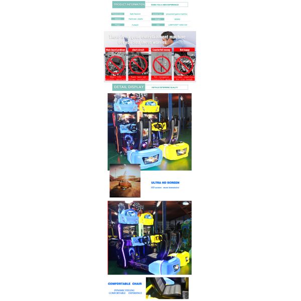 42 Inch Split Second Racing Car Simulator Game Machine For Street Competition