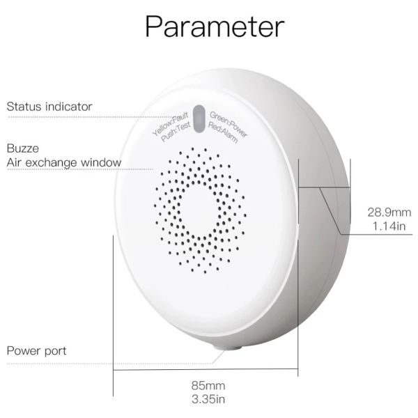 smart Zigbee gas leakage detector sensor tuya smart home security alarm system tuya app remote Sale