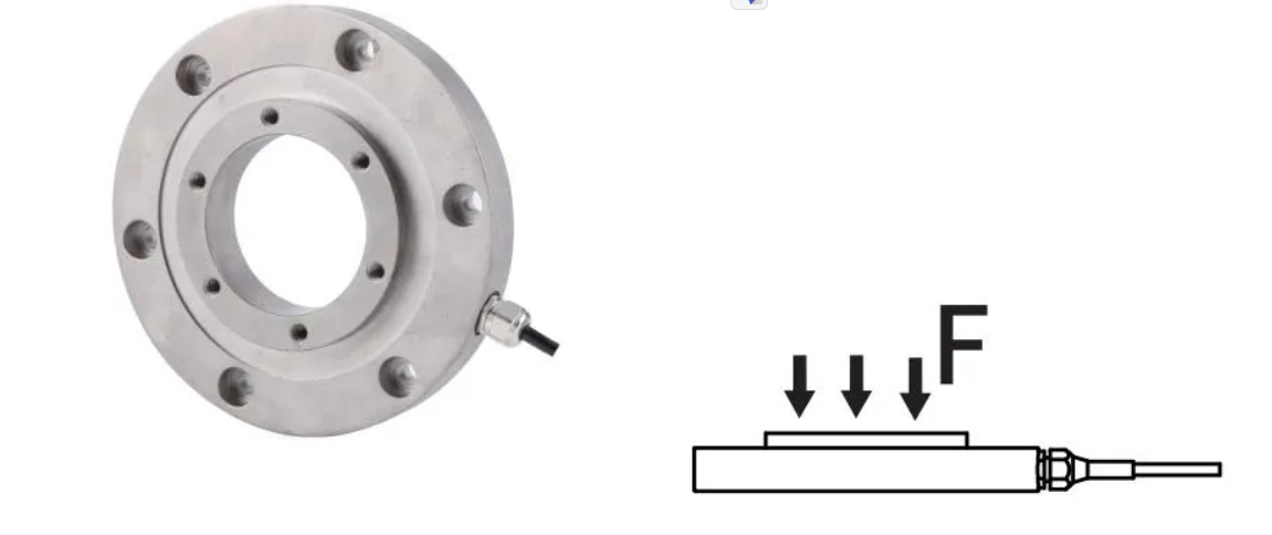 Mini Force Sensor Alloy Steel 10-500kg Thru-Hole Load Cell