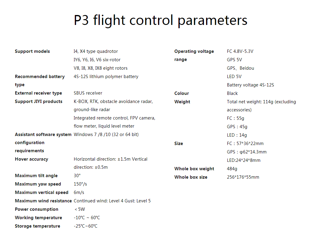 JIYI P3 Autopilot Control System For RC Drone Quadcopter UAV GPS Multicopter Controller With Receiver Agriculture Use