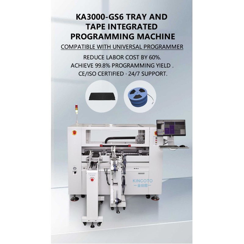 Cost Effective 96 Station IC Programming Machine KA3000-GS6 Built-in Programmer for QFN/SOP/QFP/BGA
