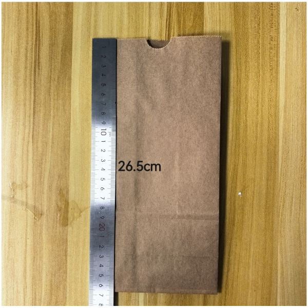 Die-Cut Handle Kraft Paper Bag – D-Shaped Cut-Out Handle, Square Bottom, 80-140gsm