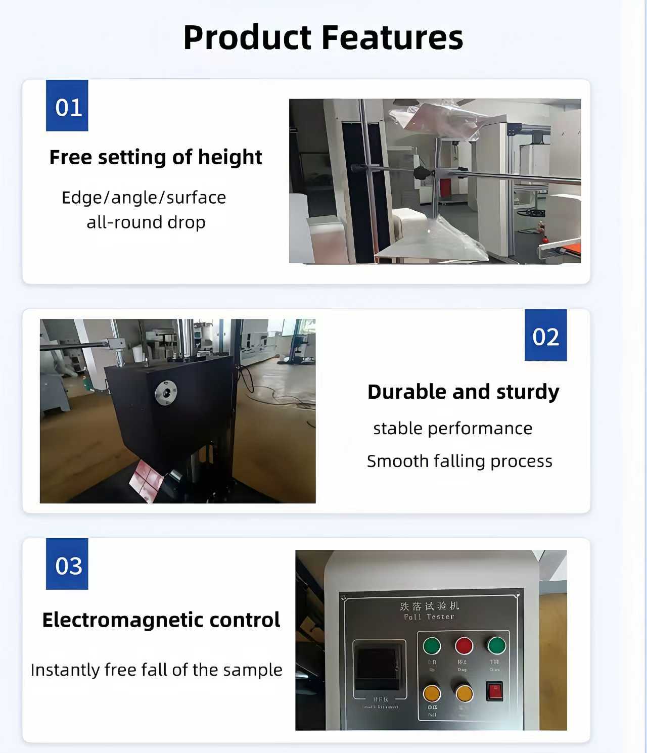 Single-wing Packaging Drop Testing Machine Carton Drop Testing Machine Single-wing Free Fall Drop Impact Tester