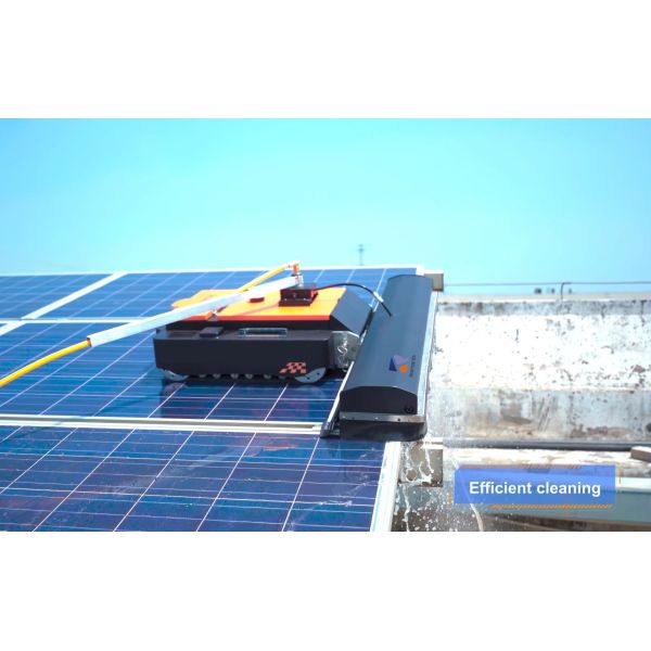 Anti-fall Logo Customized Machine For Solar Power Panel Cleaning Brush Robot Automatic