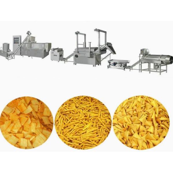 3D 2D Extruded frying snack food processing line