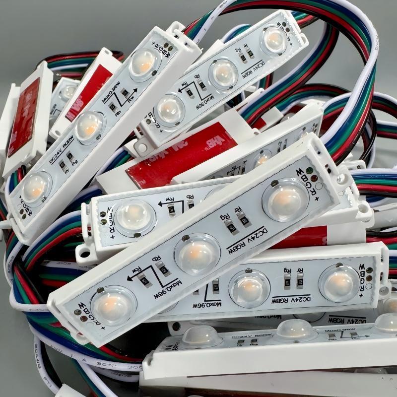 SMD5050 4 in 1 RGBW led module with lens IP68 3leds light module