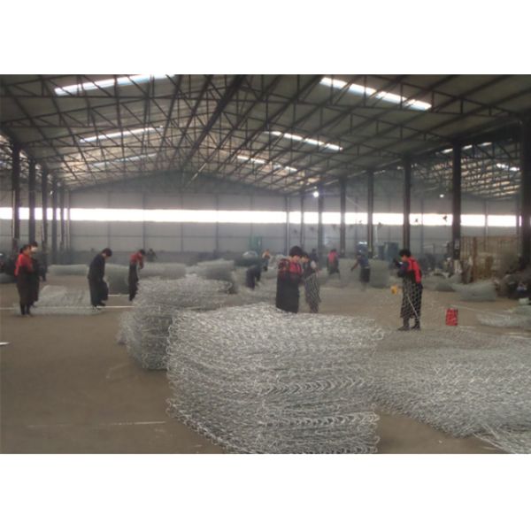 Woven Gabion Mesh Basket 2m X 1m X 1m Standard Size Galvanized Hexagonal