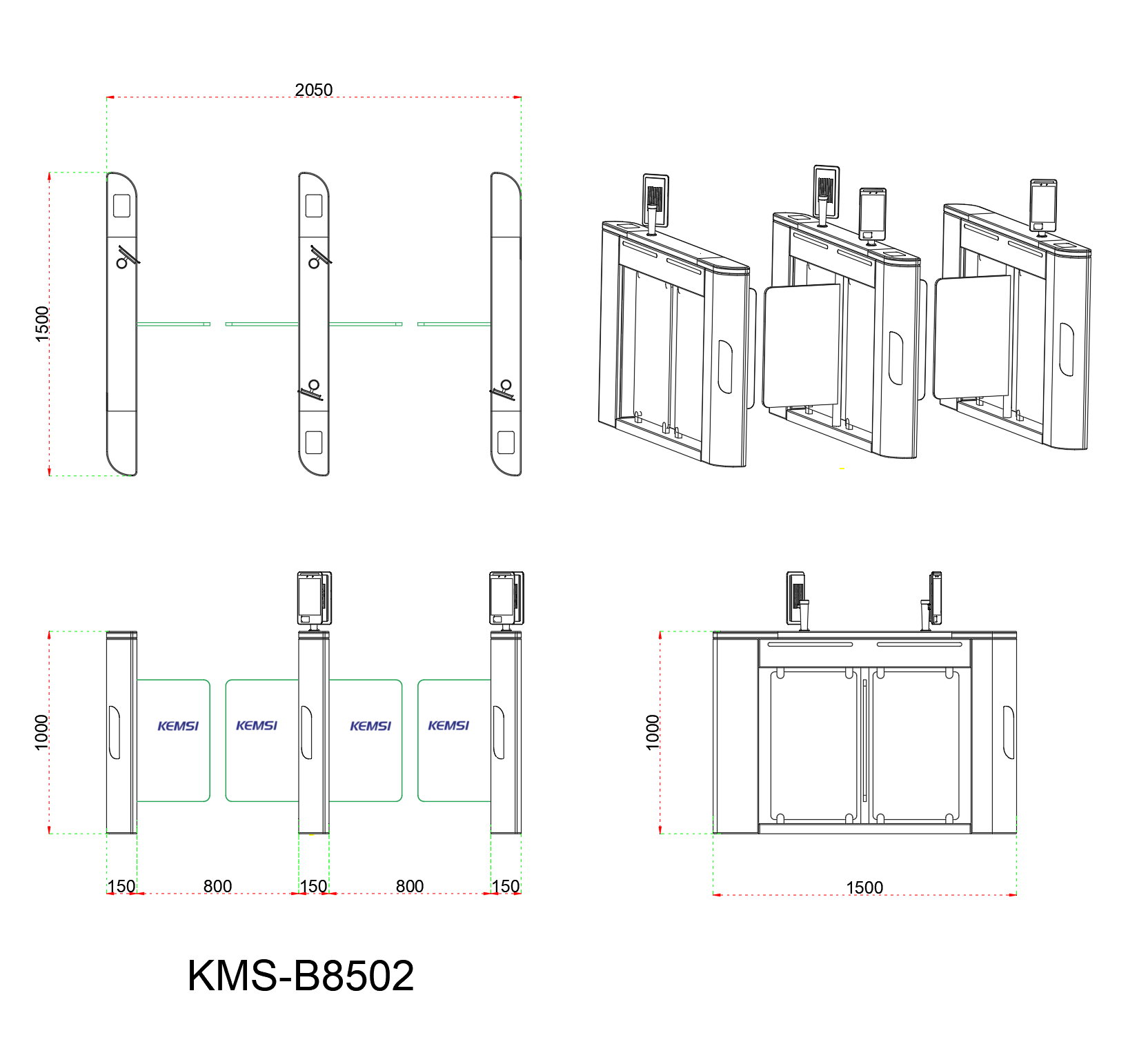 Swing Gate Turnstile For Security Entrance Management