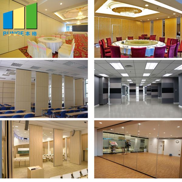 Durable MDF Board Movable Folding Partition Walls For Hotel Retractable Range 22.5mm
