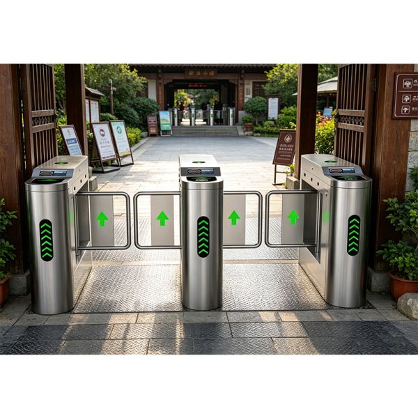 Scenic Area Swing Turnstile Gate Bidirectional Access Control With RFID Ticket Checking
