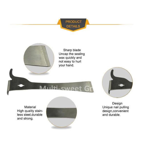Hive Tool Stainless Steel Honey Uncapping Fork Apiculture Tools