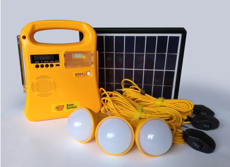 5w Solar Home Lighting System Portable Led Solar Light With Fm Radio