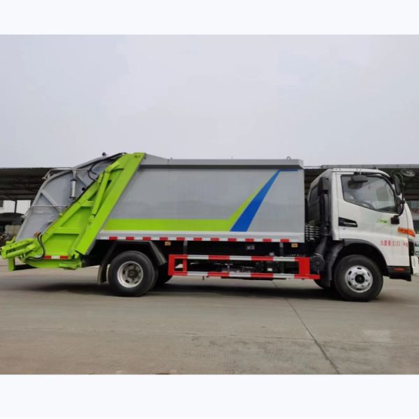 China Brand Dongfeng Small Compactor Garbage Truck With 6.50-16 Tires And Spare