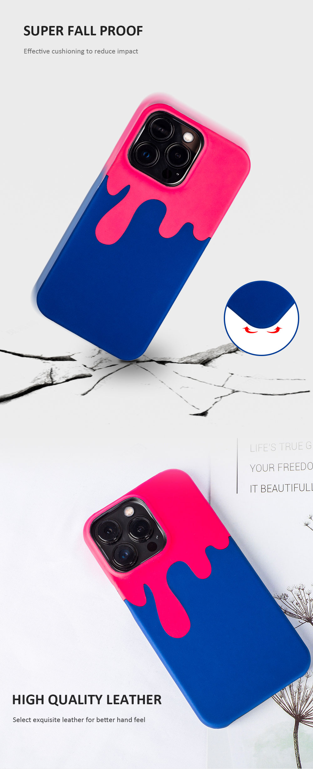 Light Pu Leather Case for Iphone 15 14 13 12 11 Xr Xs Max Pro Plus Multiple Colors Luxury Shockproof Phone Case Sjk388 Laudtec