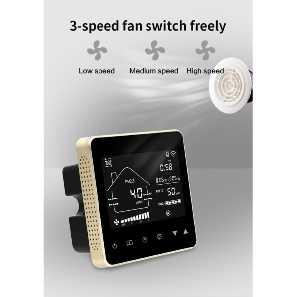 Wall Mount WiFi Digital Ventilation Controller Panel For HRV ERV Systems