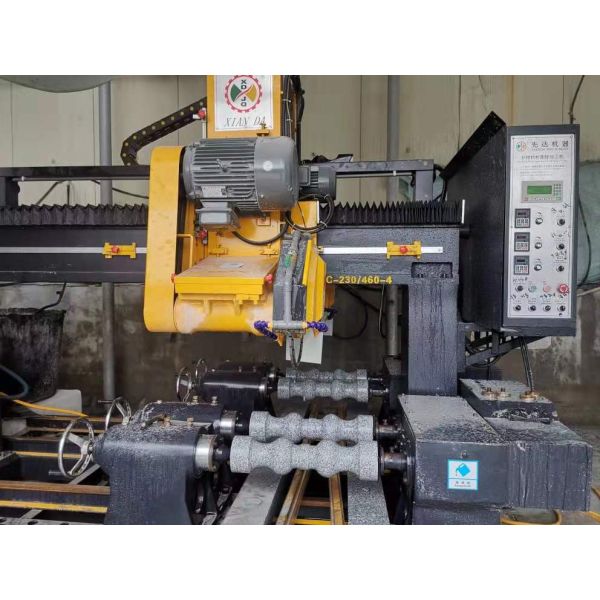 High-Efficiency 4PCS Baluster Cutting Machine with 500mm Max Processing Diameter and PLC/CNC Control for Precision Stoneworking