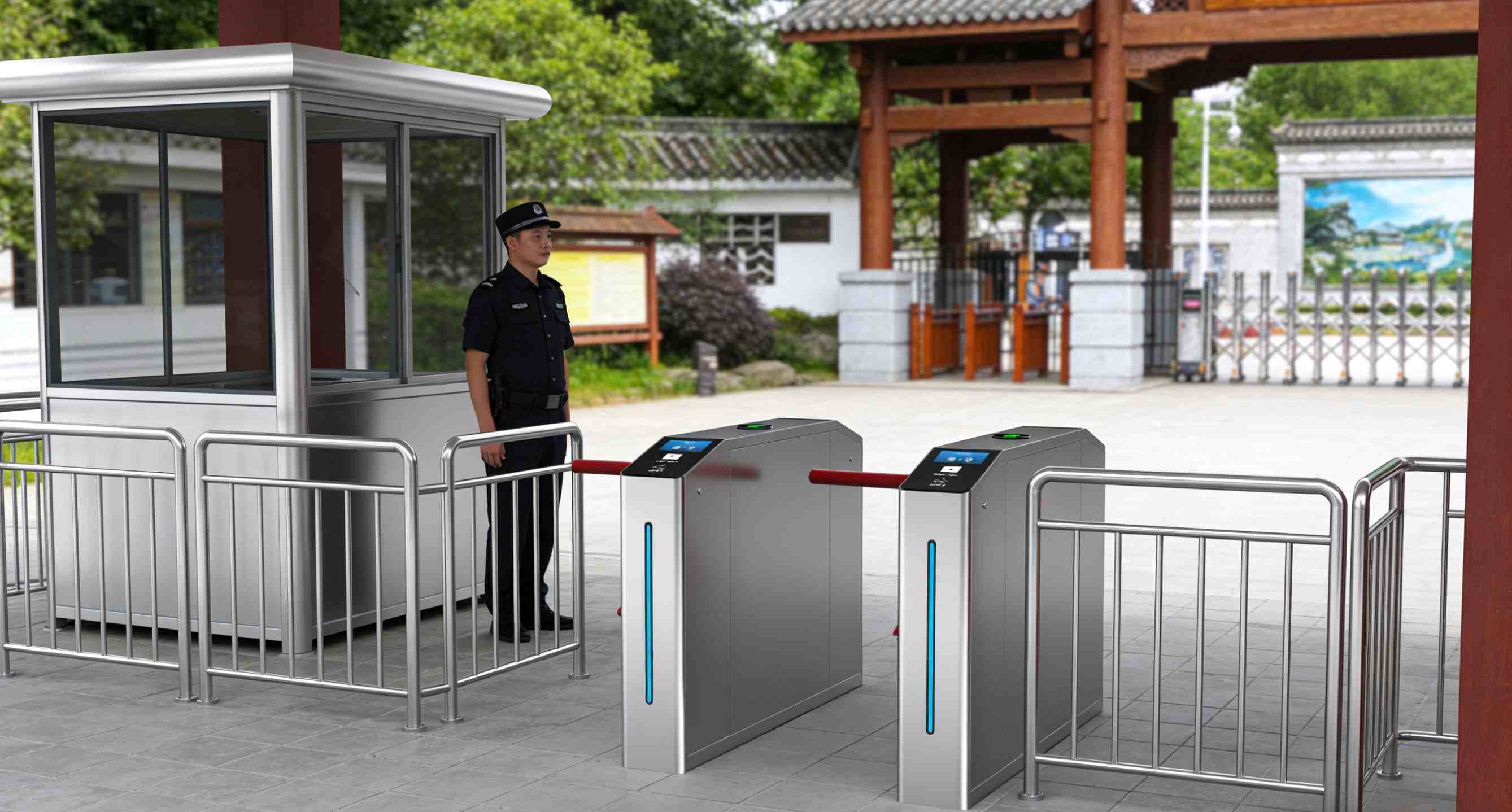 Turboo Pedestrian Access Control Solution Security Three Arm Turnstile Gate J182