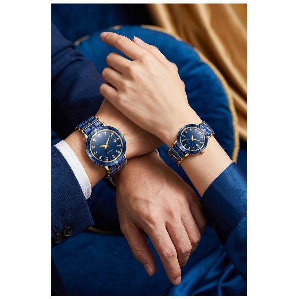 Celastine Blue — Sapphire Ceramic Couple Watch Set