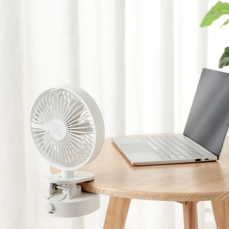 Table Clip Fan Oscilation With Clips Rechargeable Portable Handheld Table Clip Fan