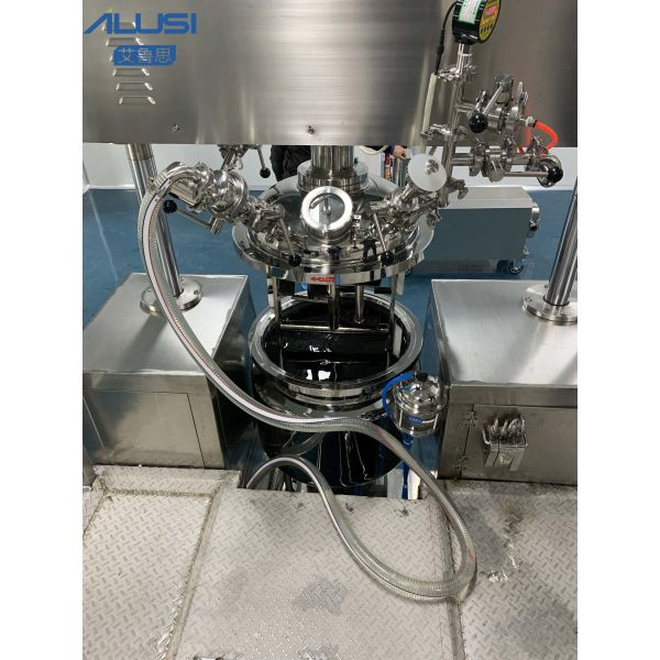 500L Hydraulic Lifting Vacuum Emulsifying Mixer Homogenizing Pharmaceutical Machine