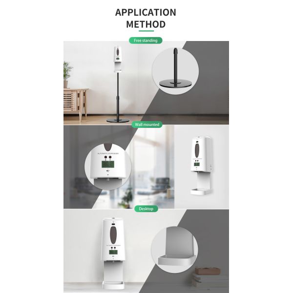 Refillable Intelligent Sensor Soap Dispenser Infrared Thermometer