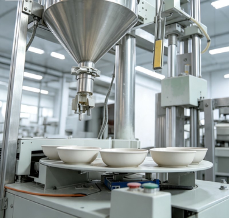 Automatic weighing machine in industrial application setting