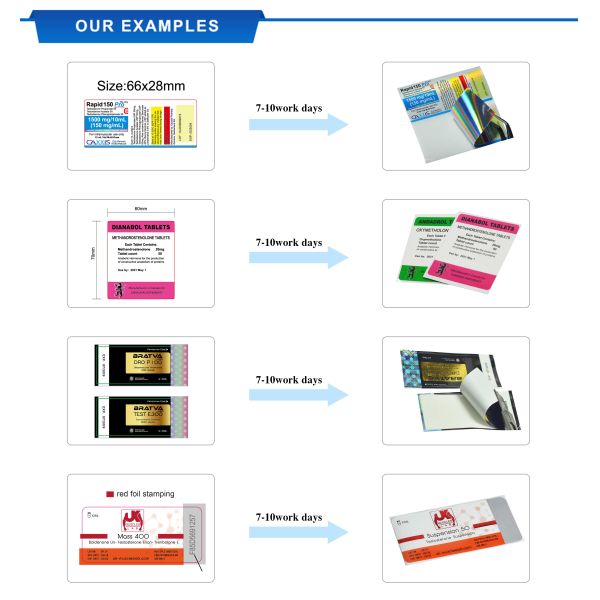 Test E 250 10ml Vial Labels Steroide Injection Labels