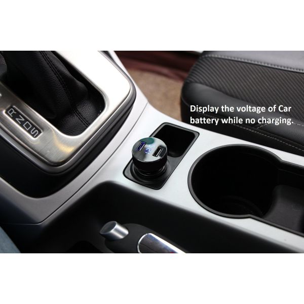Intelligent Android Car Charger / Iphone Car Adapter Against Short Circuiting