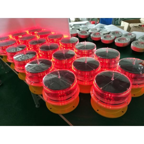 Mini Panel Solar Aviation Obstruction Light Low Power Consumption Long Life Span