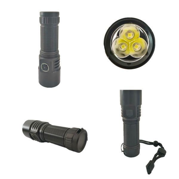 Compact Size 5500 Lumens High Power LED Torch Light USB C Rechargeable