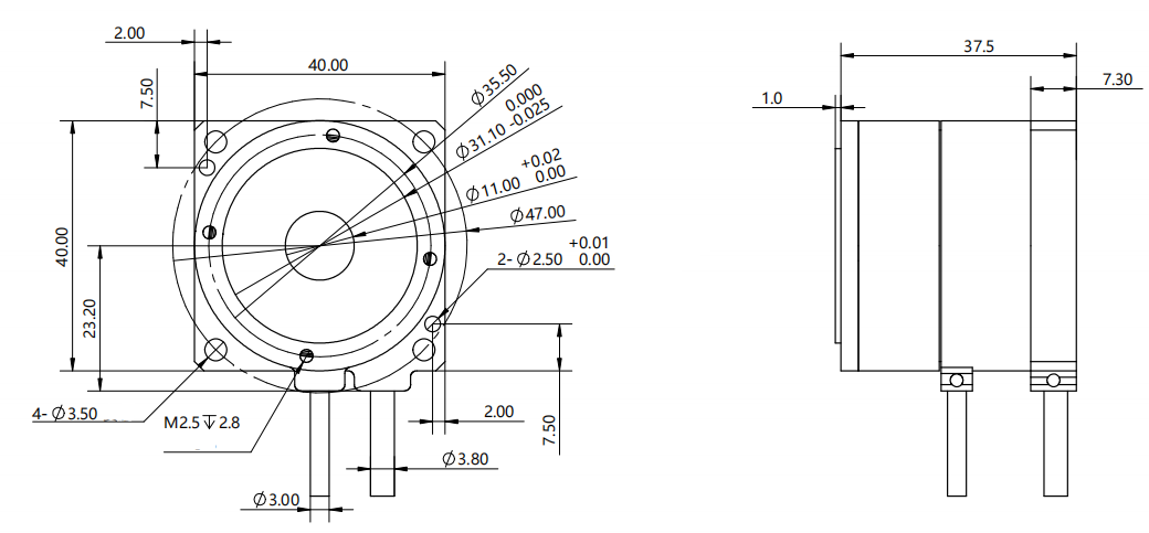 Diameter 40mm Direct Drive Torque Motor Small Current For Semiconductor Equipment