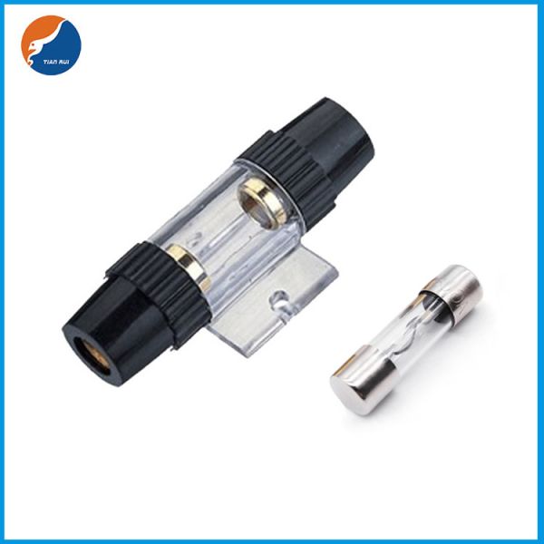 AGU-05 Waterproof AGU 50A 60A 80A AMP 10x38mm Glass Tube Car Audio Fuse Holder