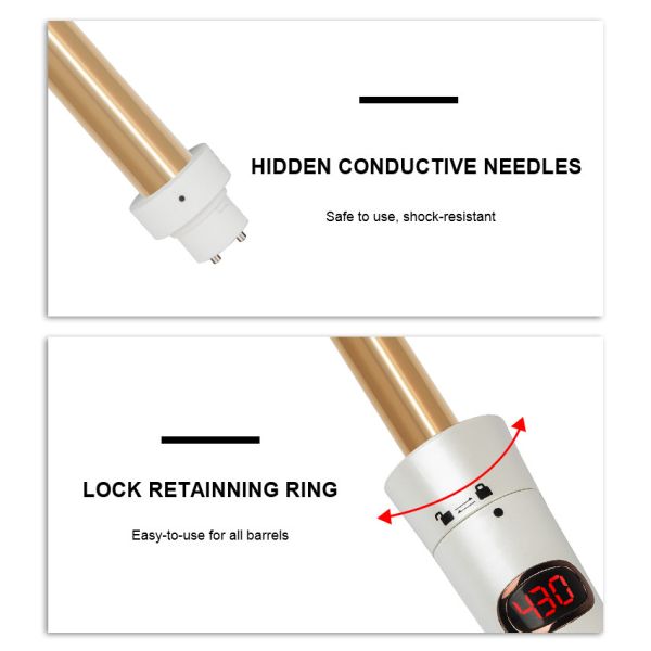 5 In 1 Curling Wand Interchangeable 49W with 360 Degree Swivel Cord