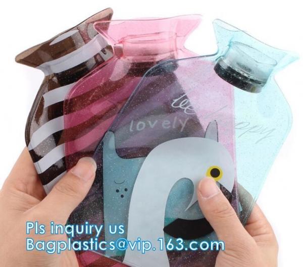 Winter Outdoor Pvc Hot Water Bottle Bag, pvc hot water bag fomentation, Water Bottle Ice Bag With Knitted Covers, water