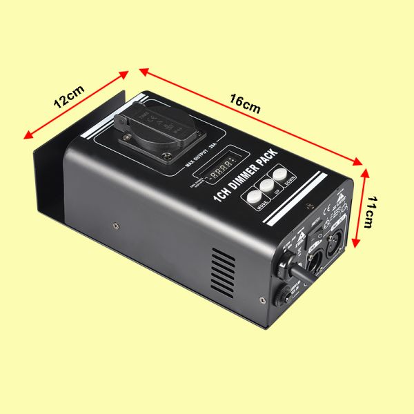 LED Stage Light Digital Dimmer Switch Controller 2200W Max Load 0-100% Linear Dimmer 3-Pin XLR DMX Input for DMX Lighting