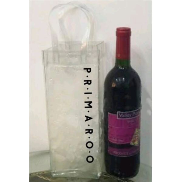 Transparent PVC Plastic Bag , Customized PVC Tote Bag For Red Wine Packing