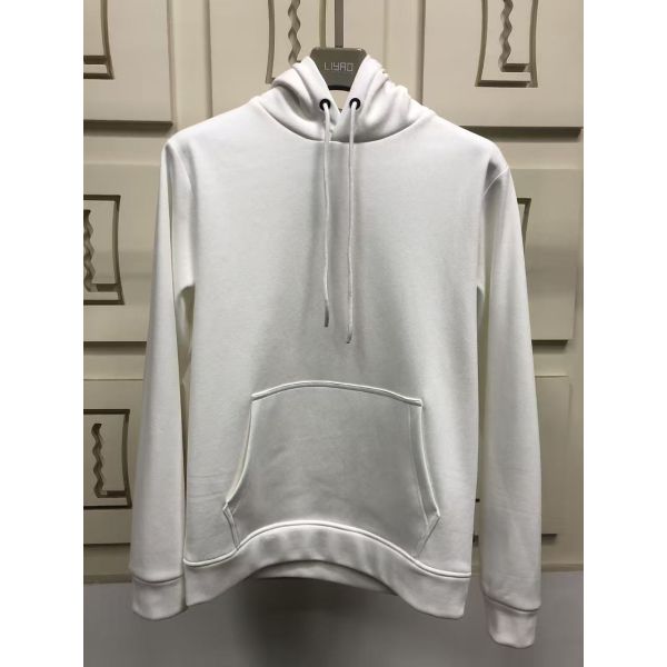 New Custom Spring 300grams Pullover Plain White Hoodies for Men 100% Cotton Printing or Embroidered Logo ODM Supply
