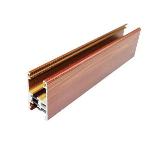 Buy cheap Wood Finished Sliding Shower Door Frame , Wood Grain Aluminium Profiles For Kitchen Cabinet product
