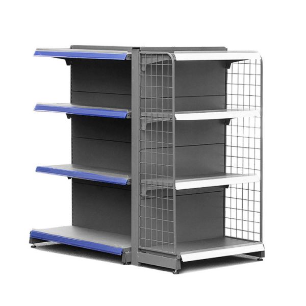 Grid Panel Metal Wire Mesh Supermarket Convenience Store Display Rack Powder Coated