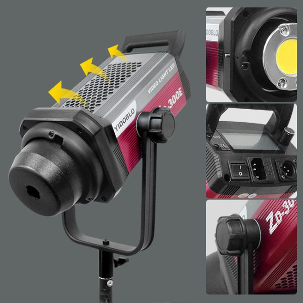 Large spotlight 300w fill light can be matched with a soft box, suitable for studio photography