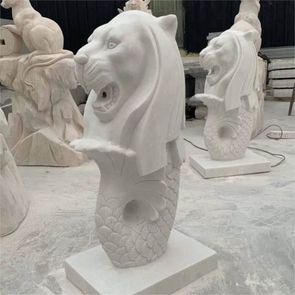Polishing Surface White Marble Statue Sculpture Customized
