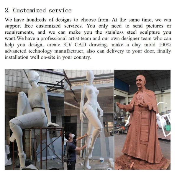 Polishing Metal Art Sculptures Brass Outdoor Wall Decoration Architectural Beam Column Protection