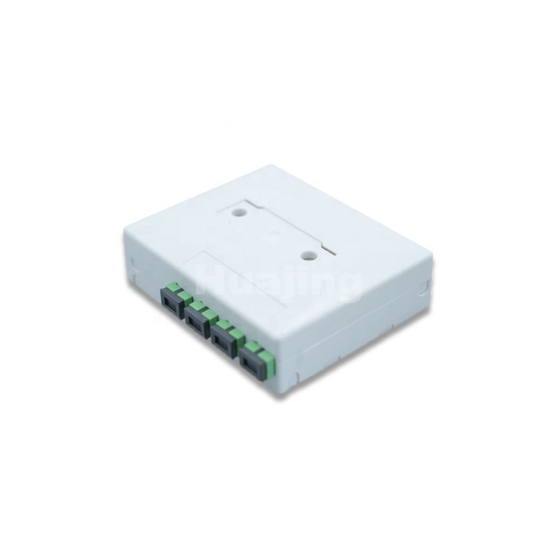ABS FTTH Optical Fiber Panel 100x83x30mm With 4 SC Adapter Interfaces
