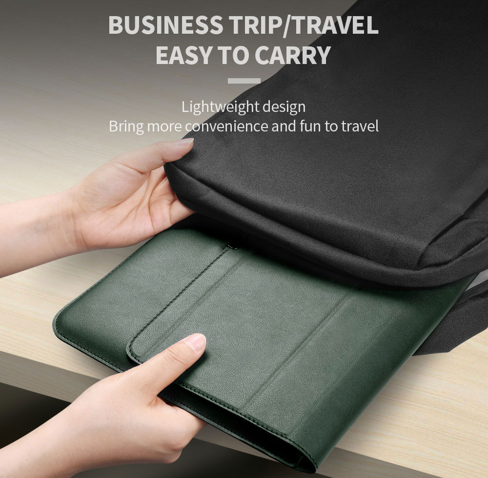 For Laudtec DNB26 3-in-1 Adjustable Tablet Holder Leather Bag Laptop Mouse Pad Korean Business Travel Shoulder Backpack Office Wholesale OEM/ODM