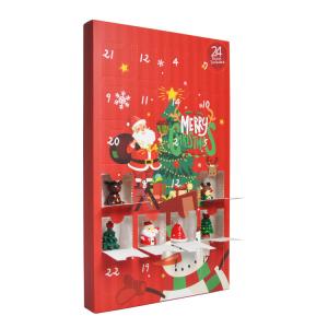 China Rectangular Cardboard Packaging Box Christmas Advent Calendar Glossy Lamination on sale