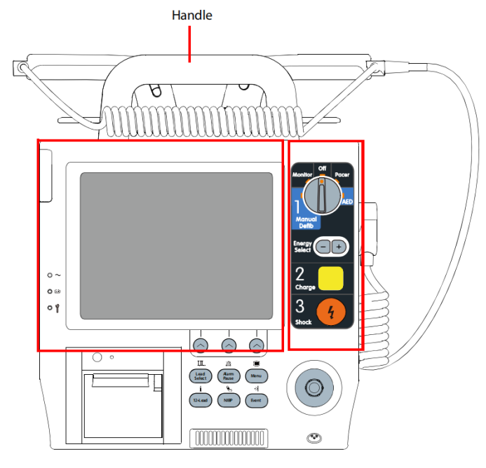 Hospital Medical Equipment Mindray BeneHeart D6 Defibrillator Handle In Good Working Condition.