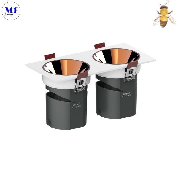 LED Ceiling Grill Down Light Aluminum Housing Concealed Spotlight Interior Lighting OEM 5W 10W 18W 2inch 3inch 4inch