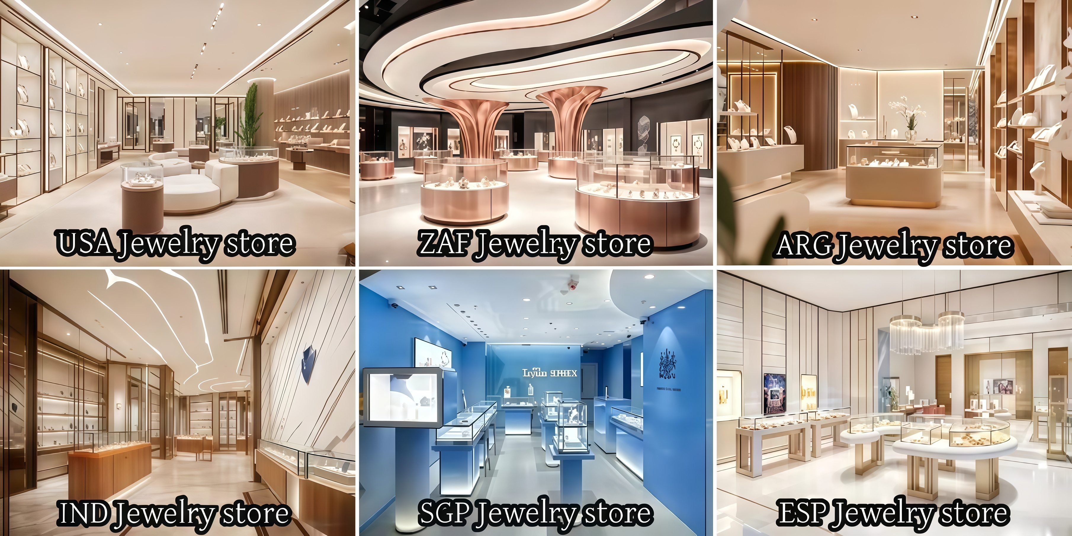 Freestanding Jewellery Show Case Solid Back Eco Museum Display Cases